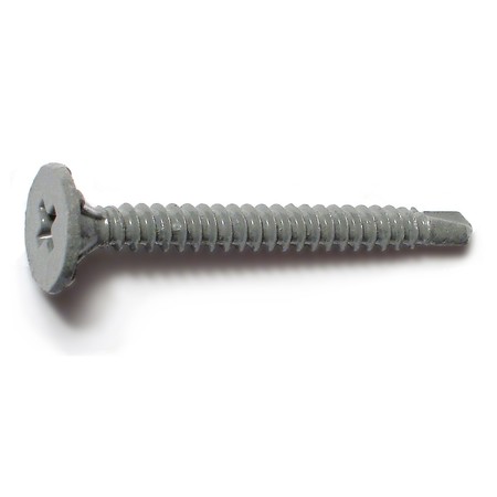 Midwest Fastener Drywall Screw, #8 x 1-5/8 in, Steel, Wafer Head Phillips Drive, 10 PK 30767